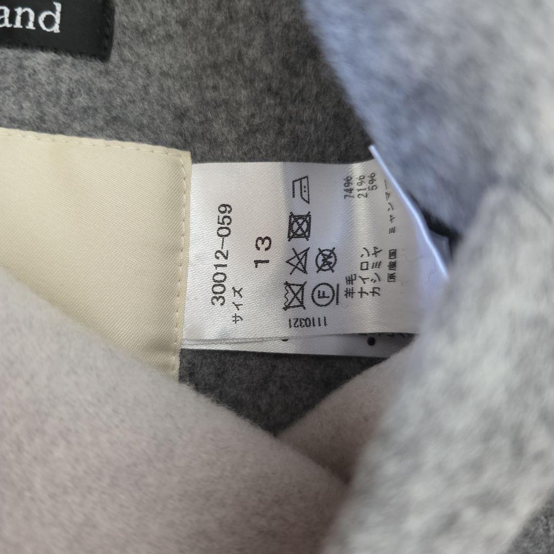 ☆ドゥクラッセ　カシミヤ混ウールリバー・2WAYノーカラー　グレー☆