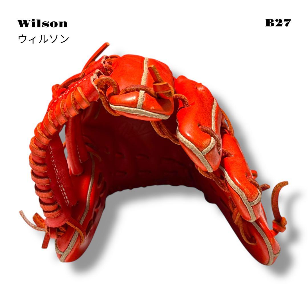 人気品！ Wilson ウィルソン グローブ グラブ 硬式 野球 内野手 レッド