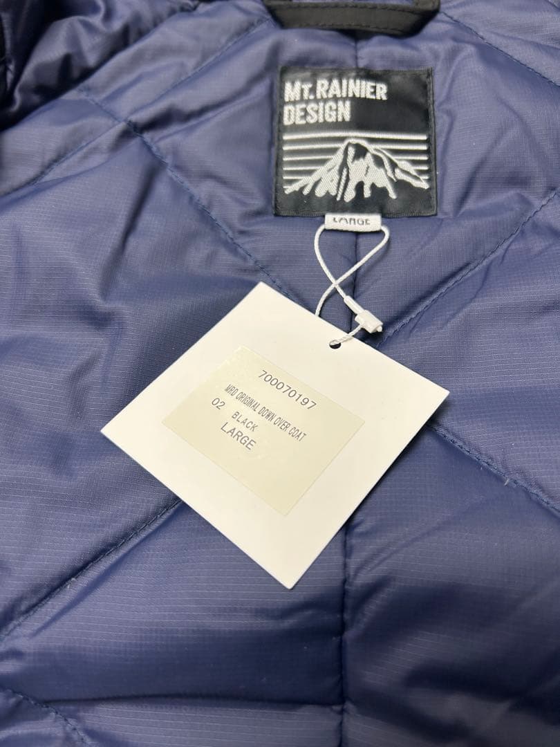 新品未使用　Mt.RAINIER DESIGN ブラックステンカラーダウンコート