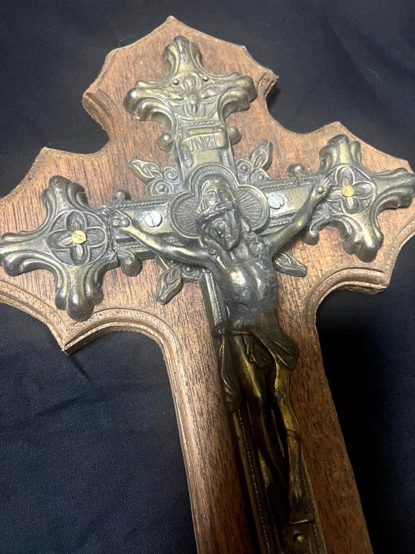 アンティーク　オブジェ　教会　宗教　十字架
