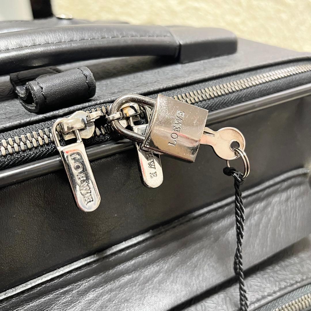 【特大容量】LOEWE キャリーケース　ビジネスバッグ　2way アナグラム　黒