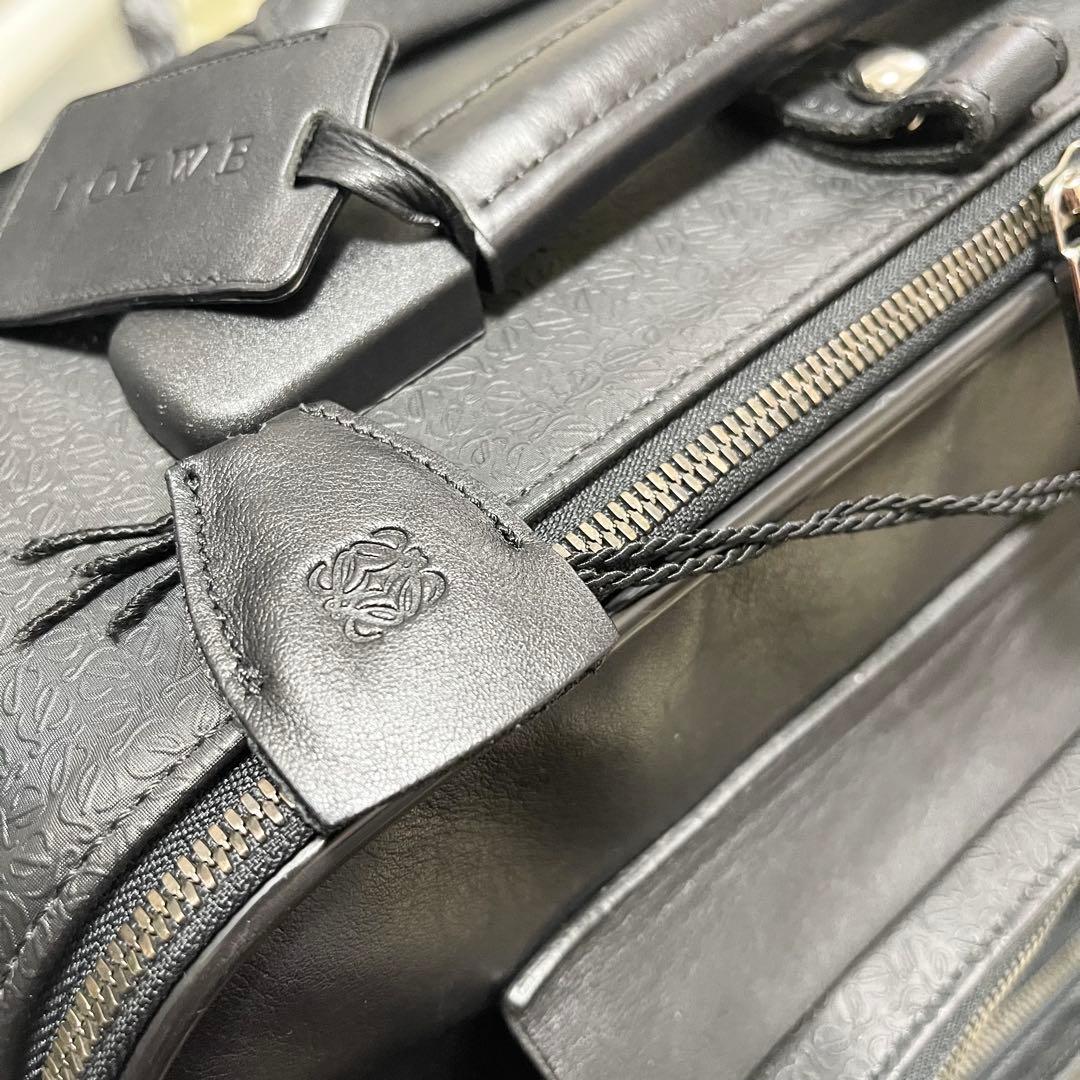 【特大容量】LOEWE キャリーケース　ビジネスバッグ　2way アナグラム　黒