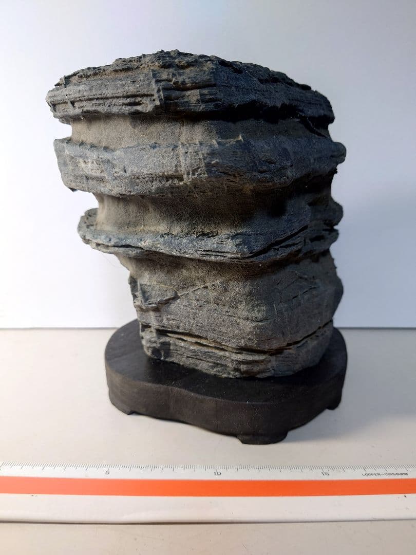 佐治川石　層状　水石 鑑賞石