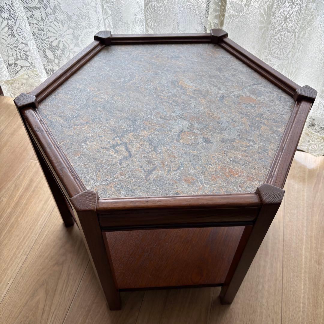 【美品】acme funiture ヘキサゴンローテーブル アクメファニチャー