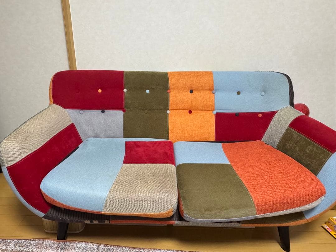 Francfranc パッチワークソファ 2S ナビア