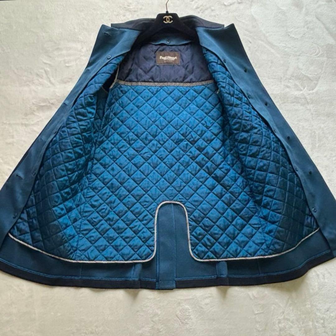 極美品✨ポールスチュアート 中綿ライナー付きステンカラーコート トレンチ M 紺