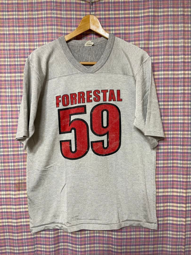 フォレスタル-59海軍◼️80sビンテージ◼️ミニタリー・フットボールTシャツ