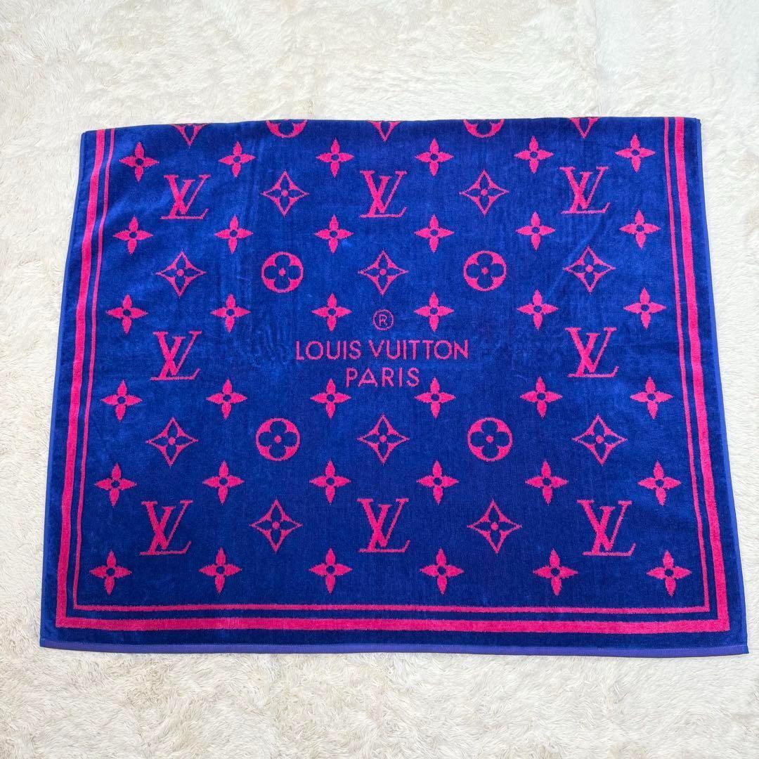 ⭐️極美品⭐️ルイヴィトン ドラ ドゥ バン　モノグラムビーチタオル　青 紫