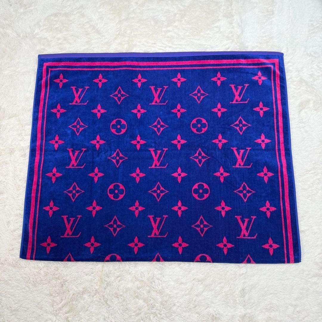 ⭐️極美品⭐️ルイヴィトン ドラ ドゥ バン　モノグラムビーチタオル　青 紫