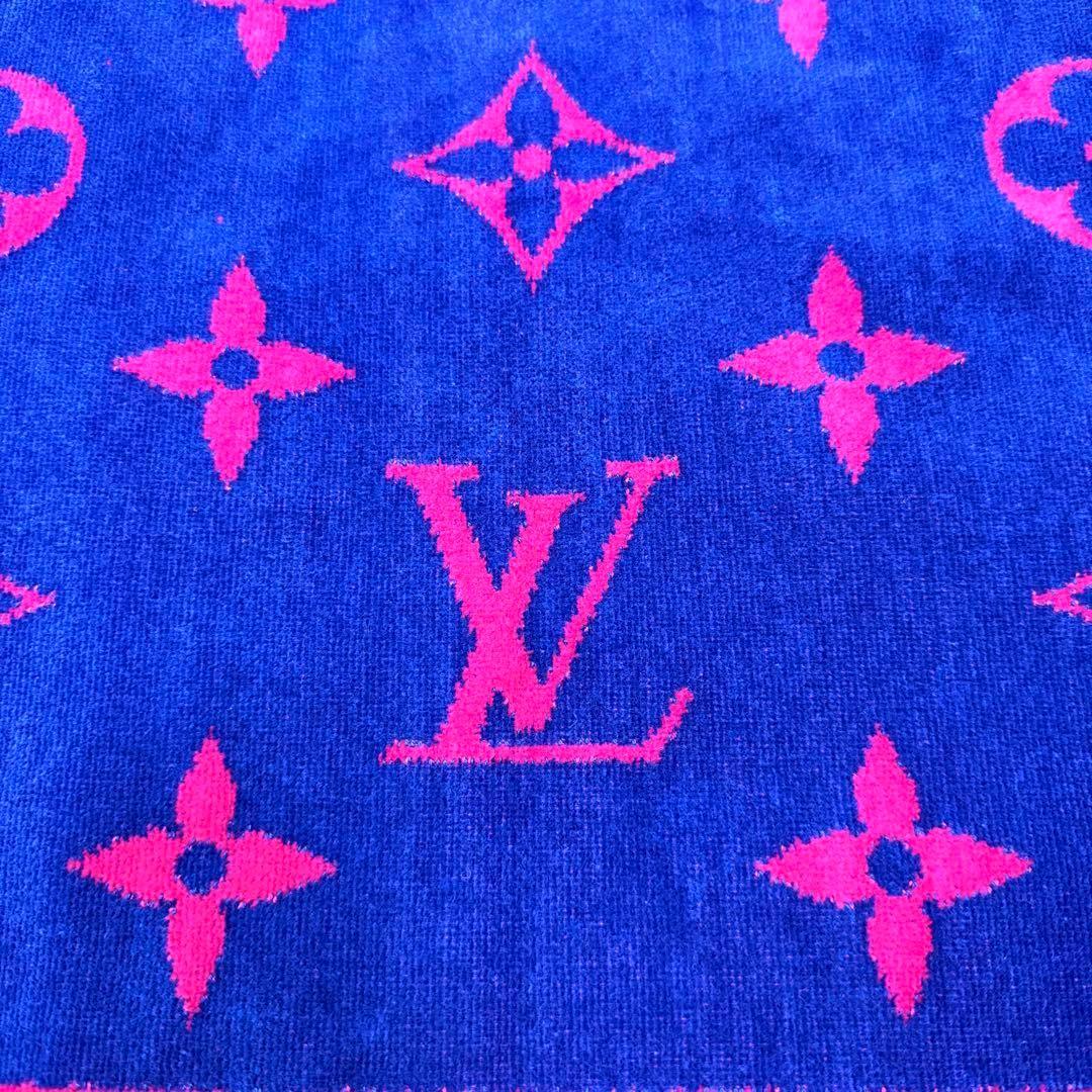 ⭐️極美品⭐️ルイヴィトン ドラ ドゥ バン　モノグラムビーチタオル　青 紫