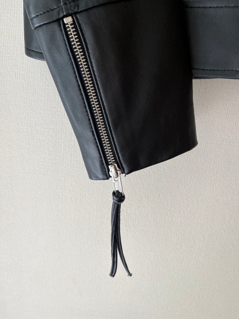 羊革 革ジャン(黒) Sサイズ