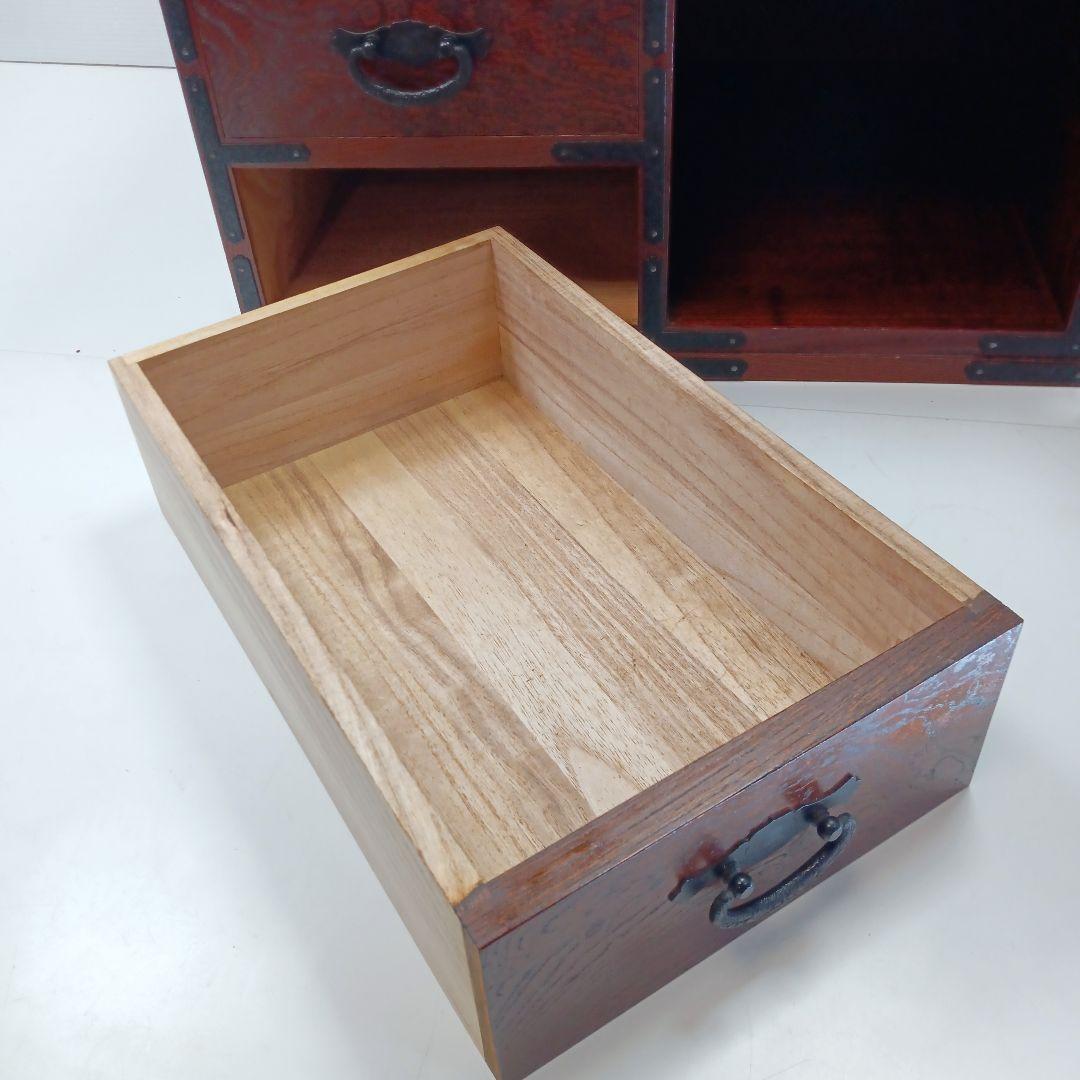 P376 駿河民芸 木製 家具 小物入れ 収納 箪笥