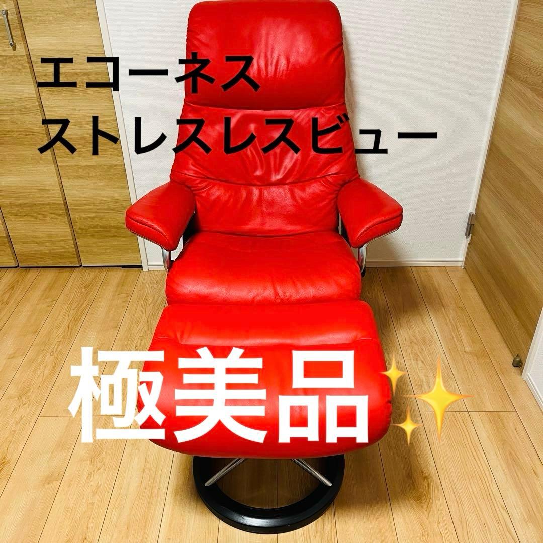 【極美品✨】エコーレス ストレスレスビュー M 本革 高級チェア