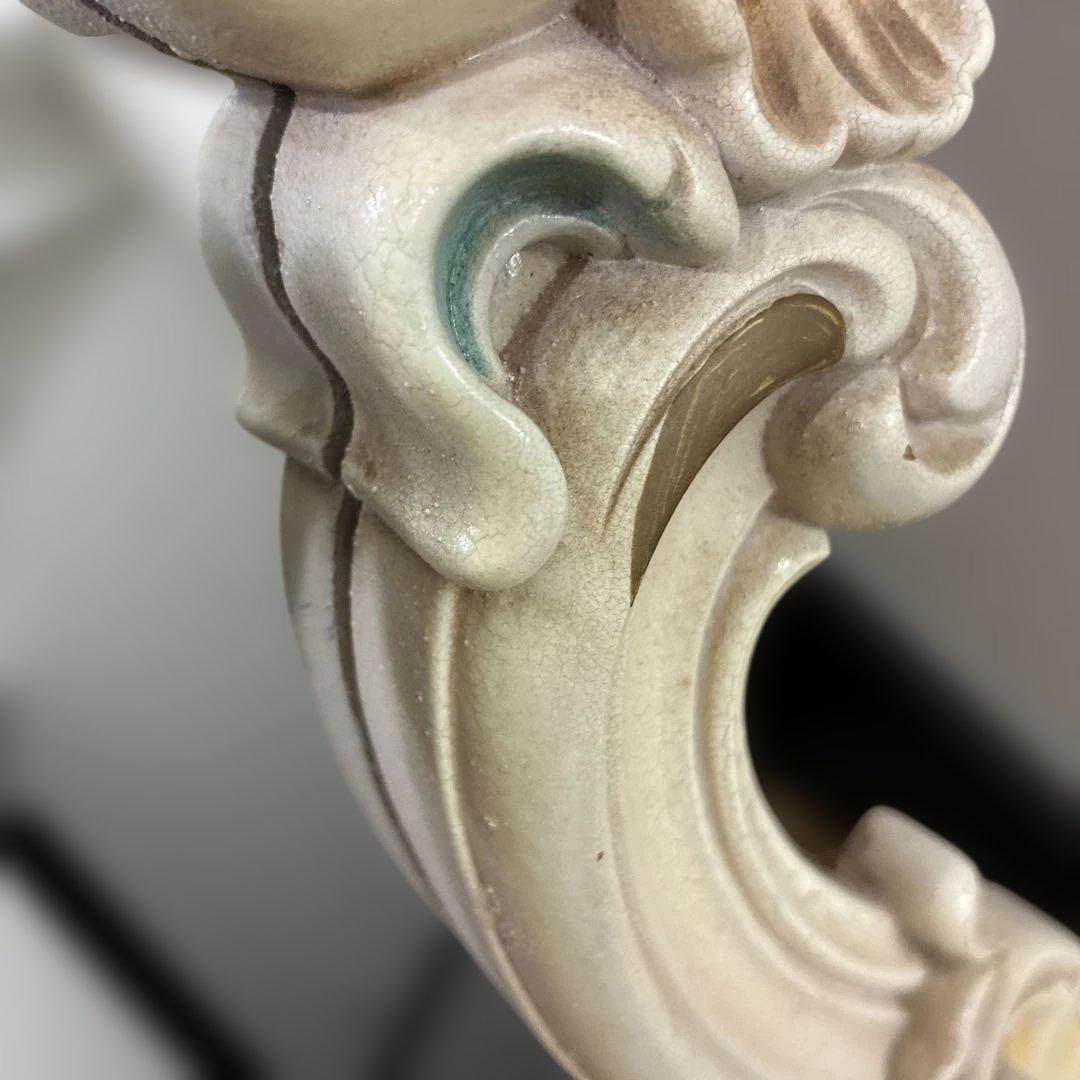 大型 天使装飾 ロココ調　ウォールミラー アンティーク調　壁掛け　姫系インテリア