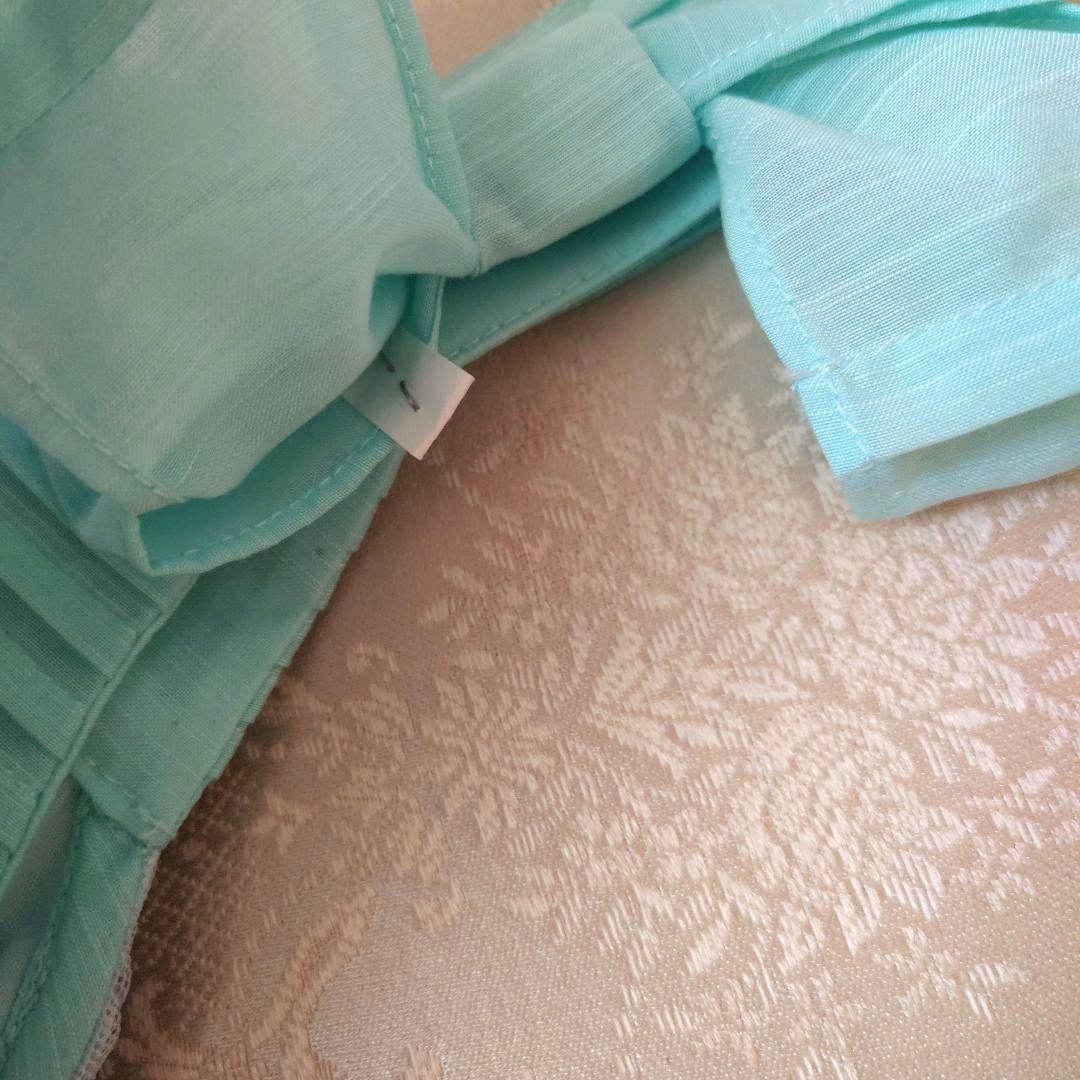 メゾピアノ　紫陽花刺繍ドレス　ワンピース　チュール　ミント　フォーマル　130