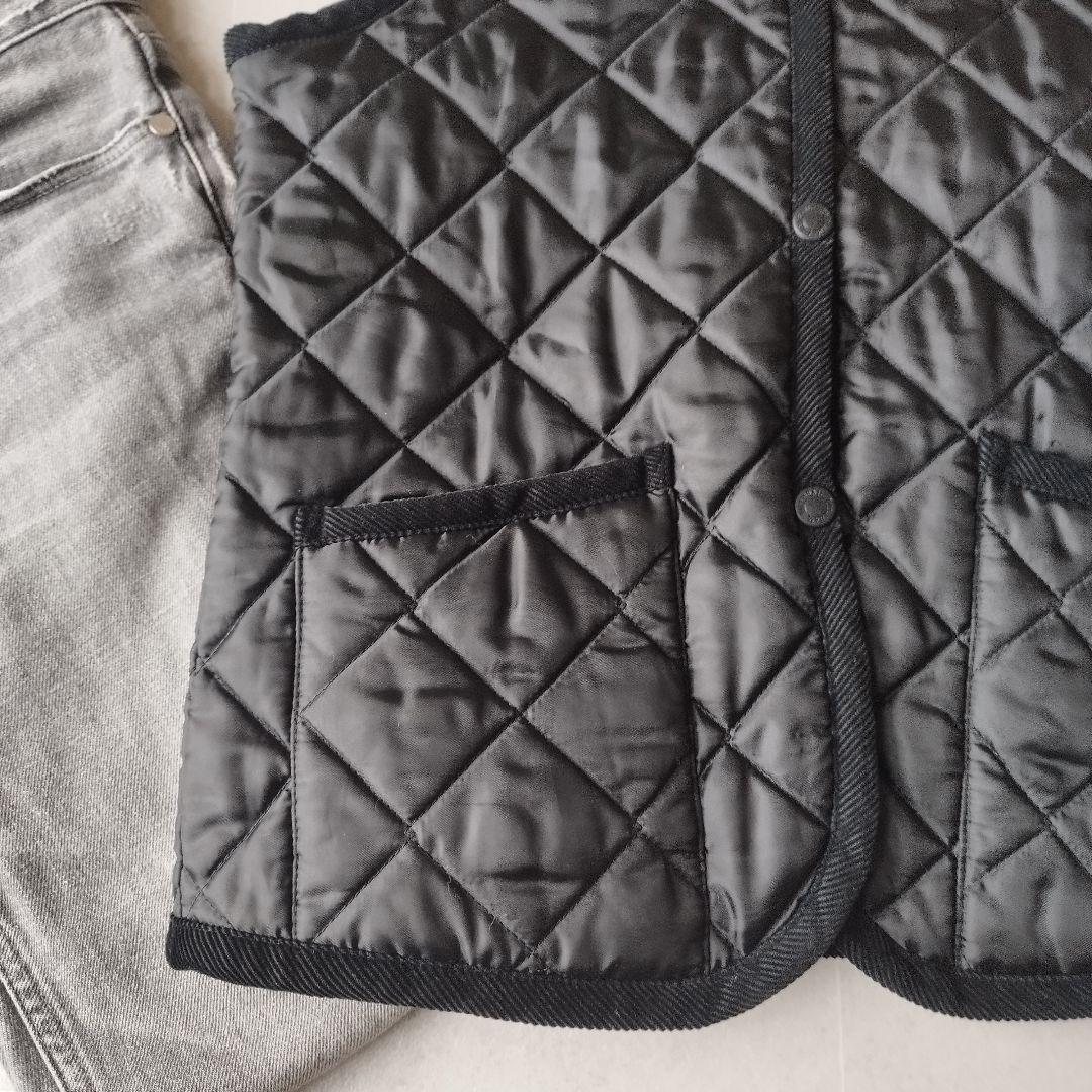 英国製 ラベンハム キルティングジャケット フーディーダウンベスト Sサイズ 黒