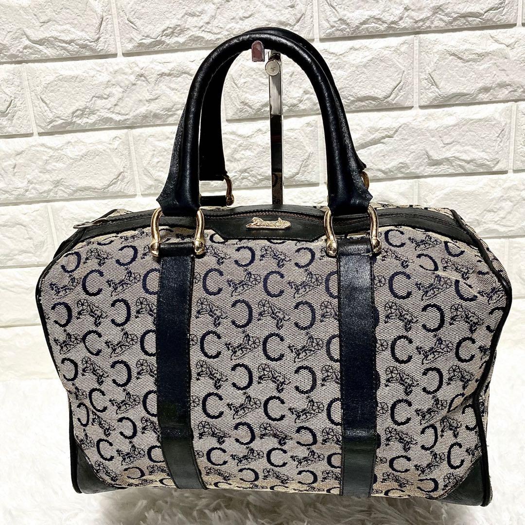 セリーヌ　ミニボストンバッグ ハンドバッグ　Cマカダム柄　CELINE