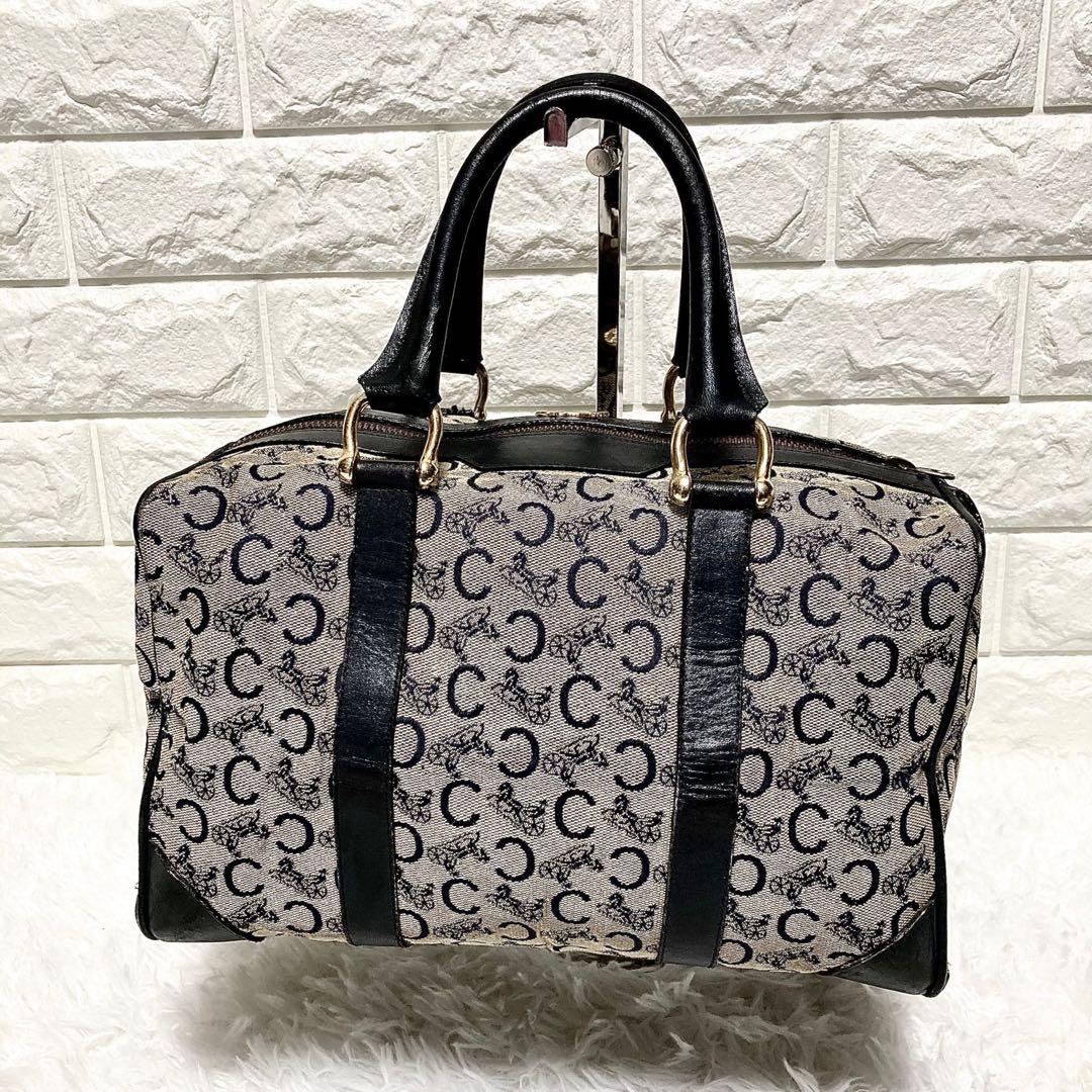 セリーヌ　ミニボストンバッグ ハンドバッグ　Cマカダム柄　CELINE