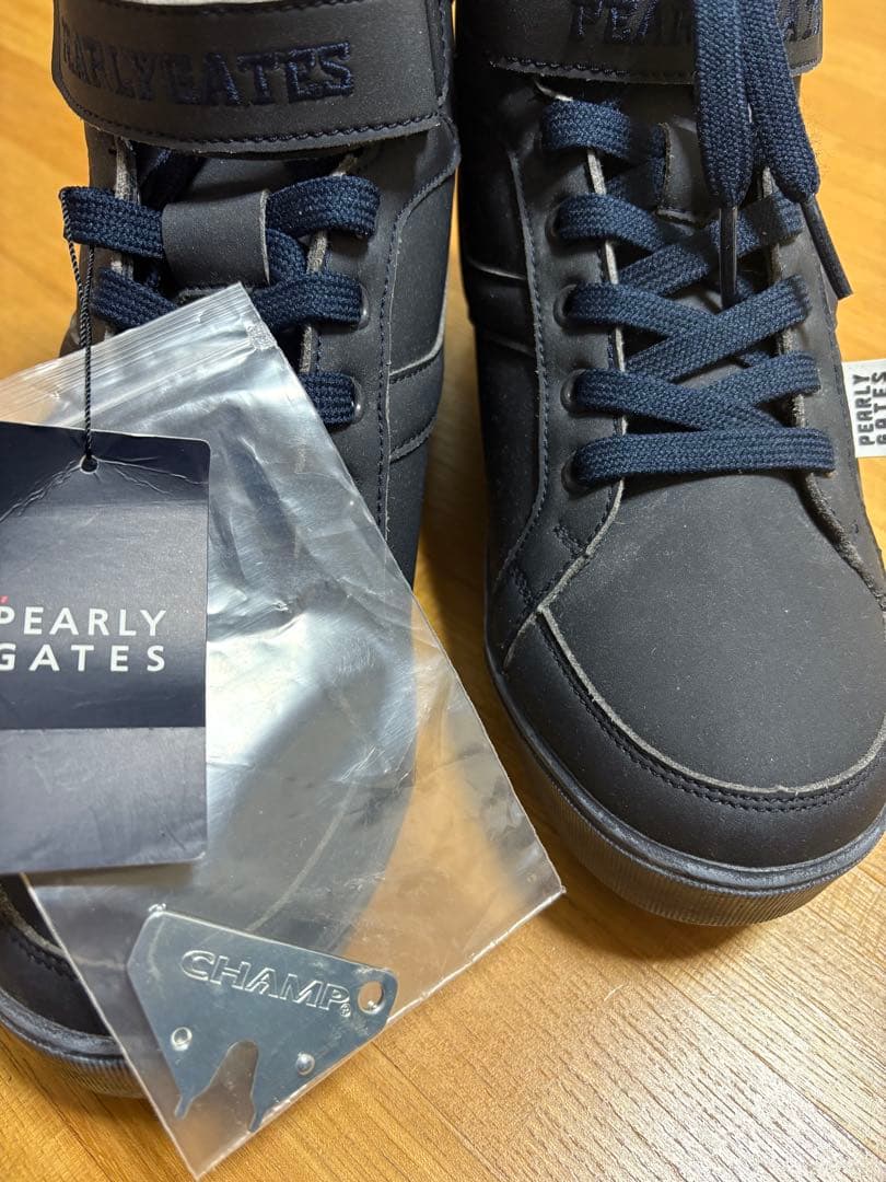 【新品】 パーリーゲイツ ミドルカット ゴルフシューズ ネイビー 24cm