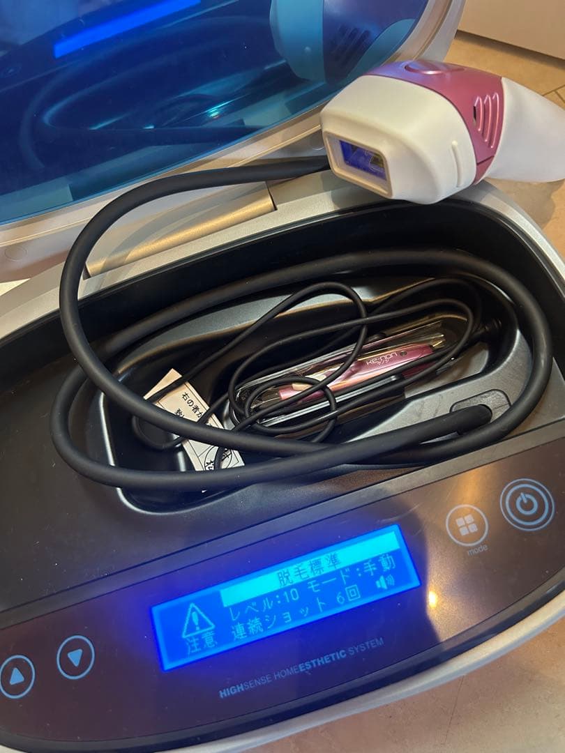 ケノン フラッシュ式脱毛器 ピンク カートリッジ5点