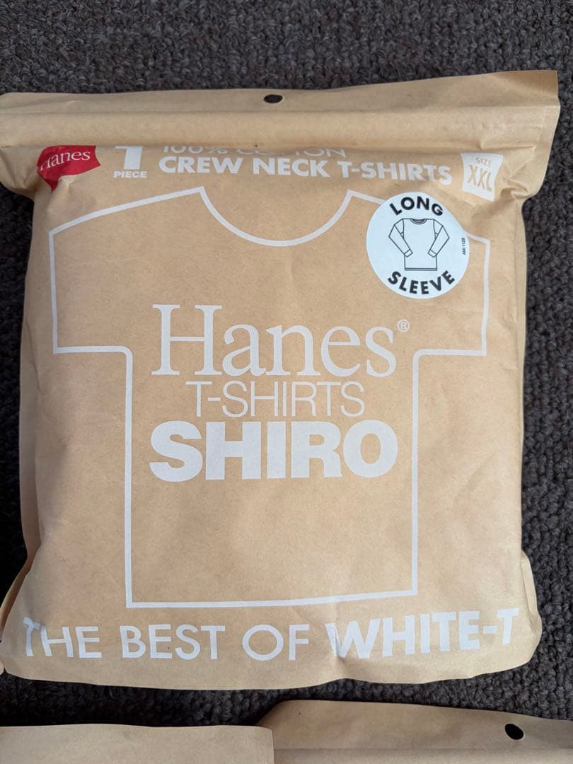 5枚セット　Hanes Kuro SHIRO 黒 白 XXL ロンT tシャツ