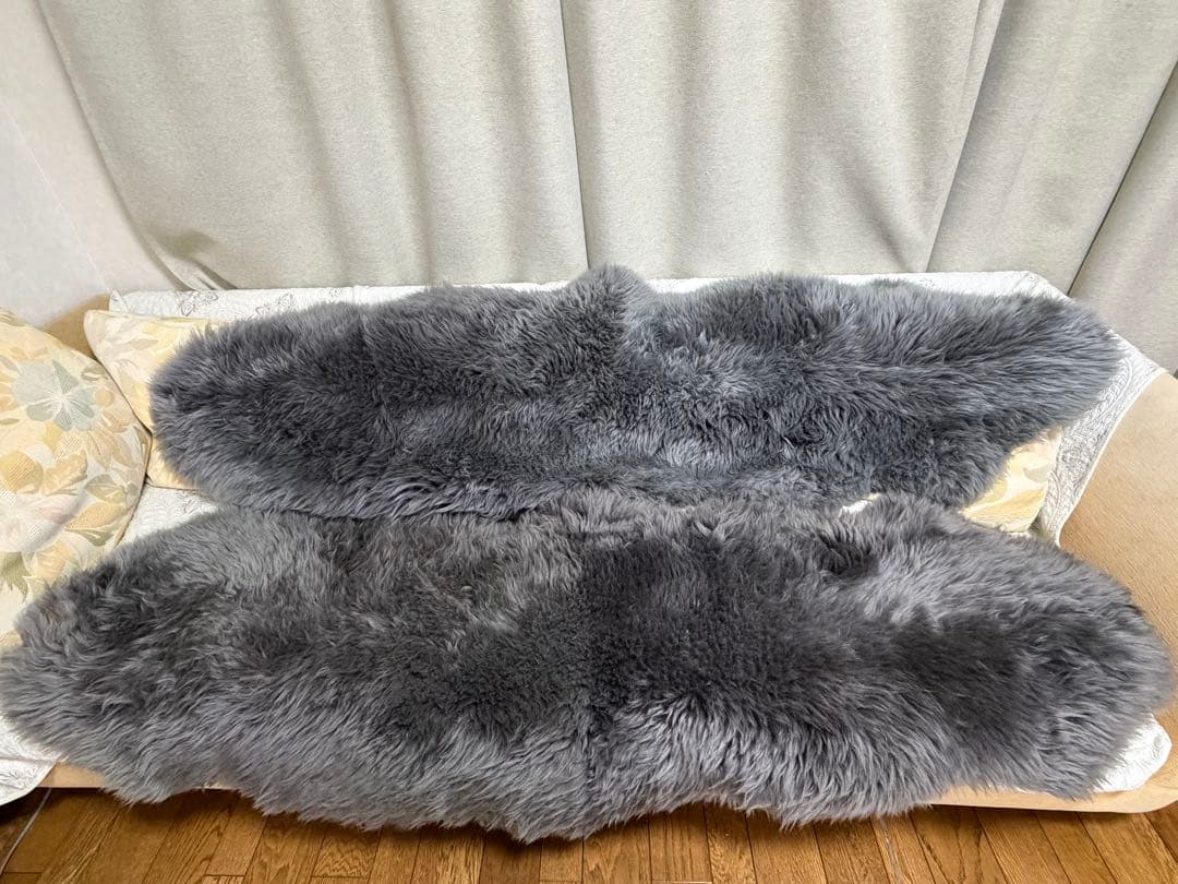 UGG シープスキン エリアラグW グレー×2枚 ムートンラグ