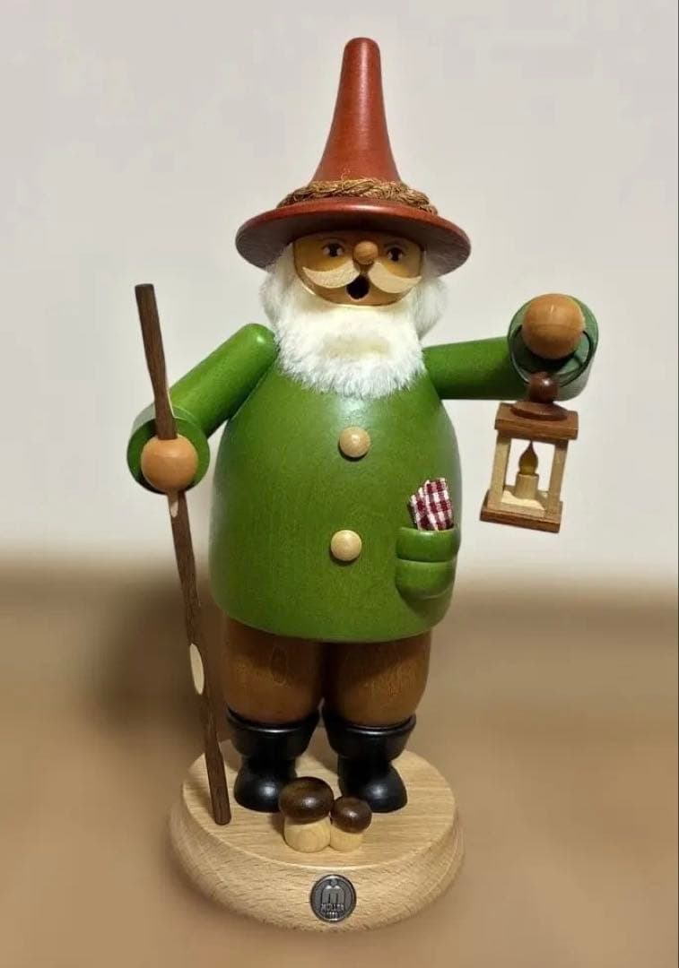 ドイツ　ミューラー工房　Muller 木製お香けむり出し人形