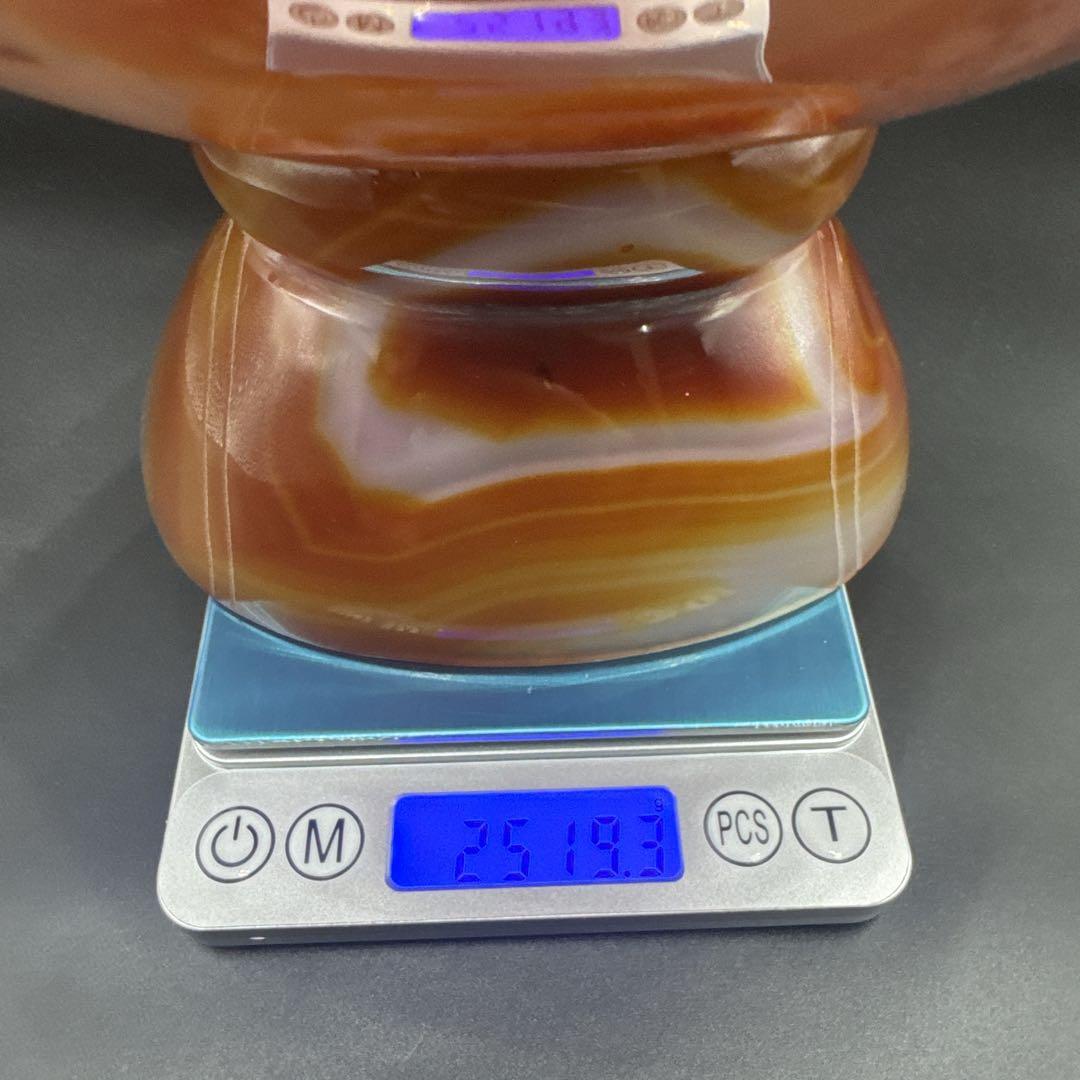 中国美術　置物　瑪瑙　メノウ　香炉 赤瑪瑙