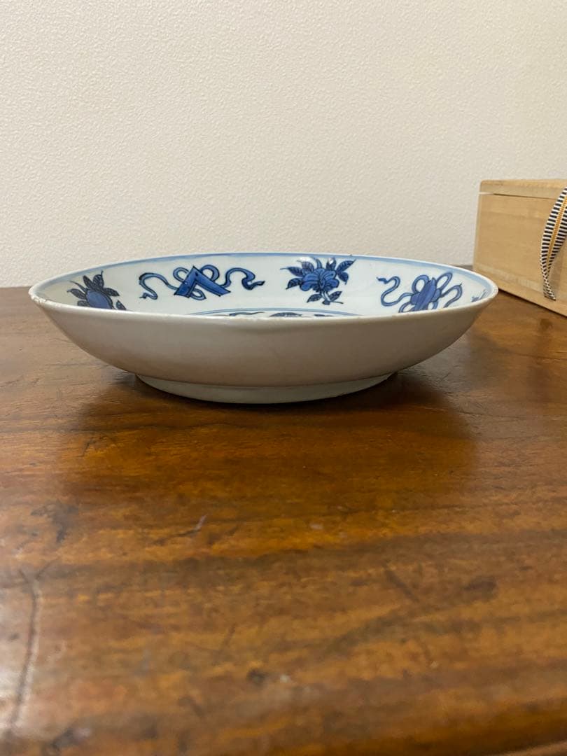 明時代 万历年製 青花大皿 唐物 古美術