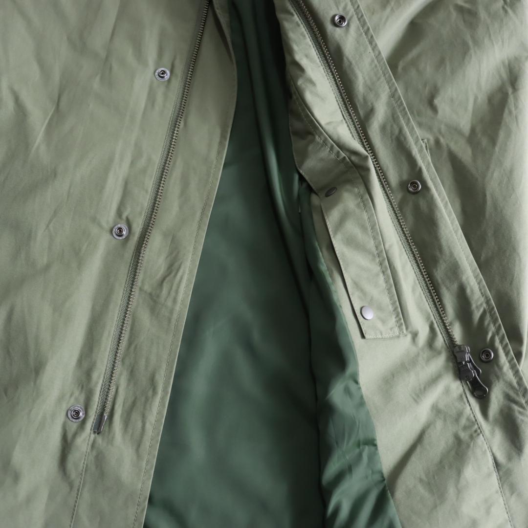 TAION タイオン スプリングコート　ステンカラーコート　ロングコート　カーキ