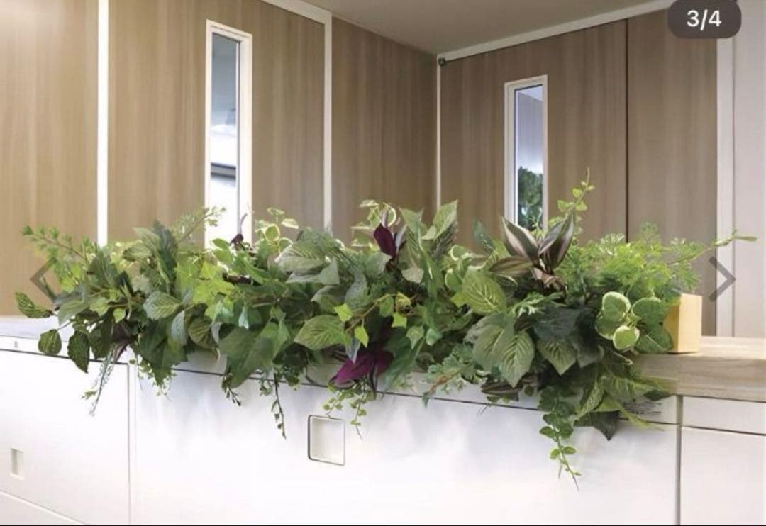 光触媒　人工観葉植物　ウォールグリーン　フェイクグリーン　ウッドボックスDX