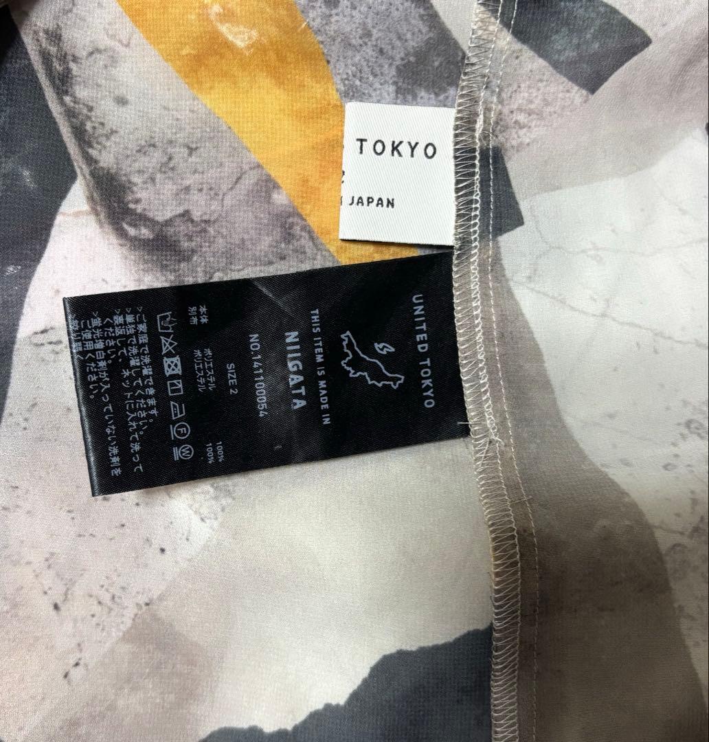 【UNITED TOKYO】アーチスカルプチャープリントブラウス