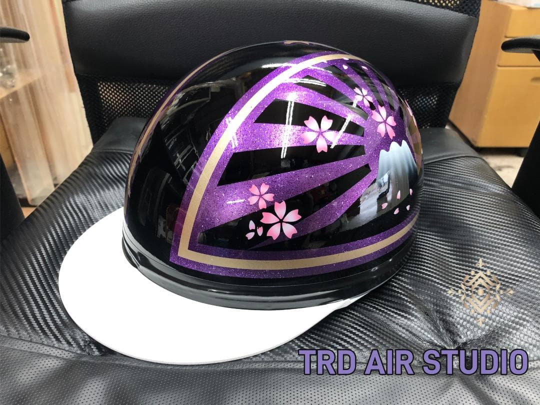 コルク半　カスタム　富士日章　三つボタン　黒紫　ラメ　桜　高級クリヤ送料無料