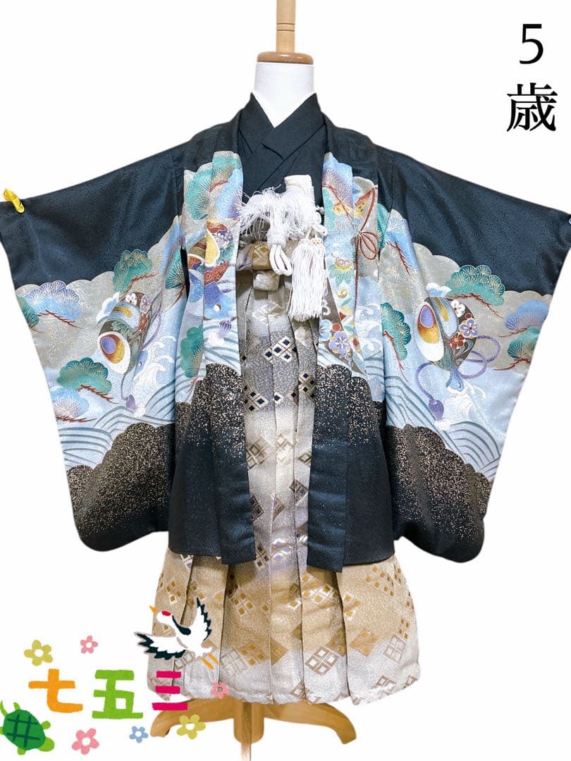 正統派セット♡七五三　5歳　男の子　一式　兜　黒