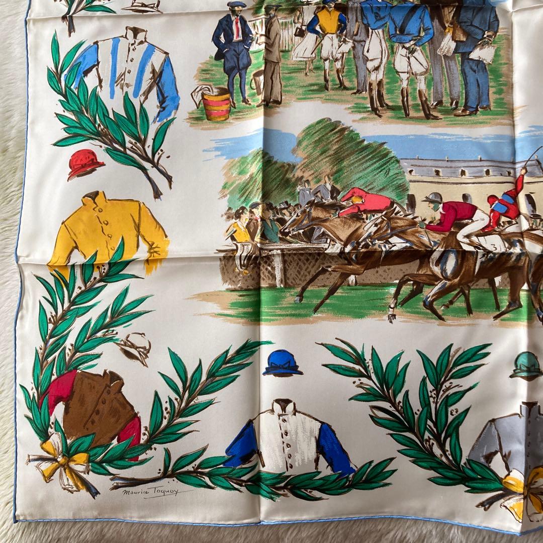 2026年午年　エルメス カレ90 CHANTILLY 競馬場 シルク スカーフ