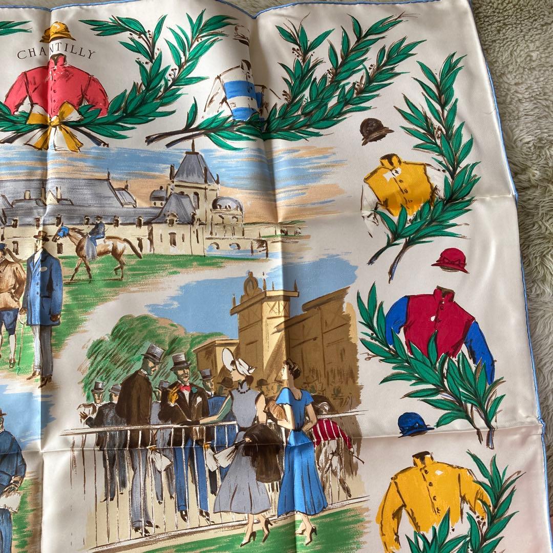 2026年午年　エルメス カレ90 CHANTILLY 競馬場 シルク スカーフ