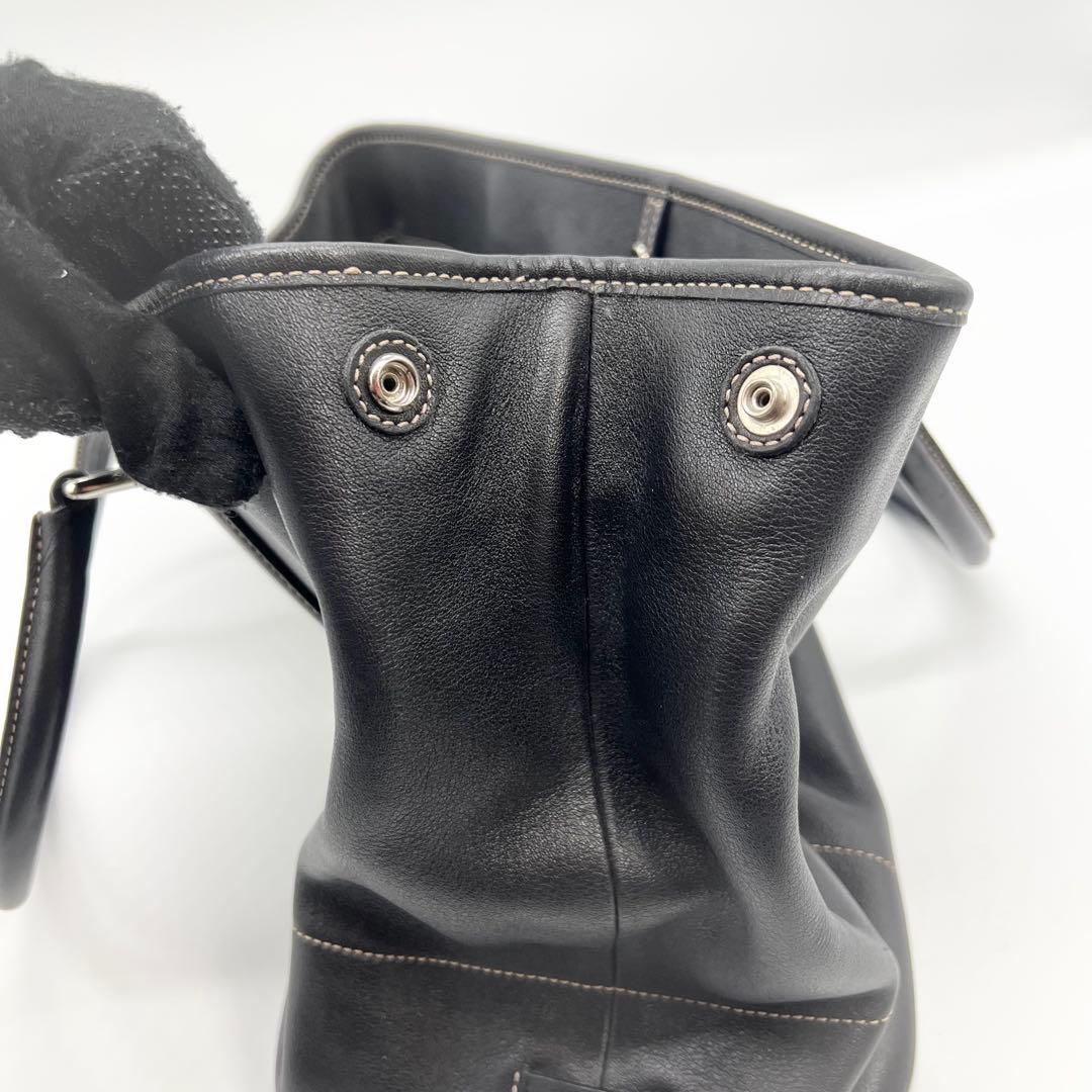 美品✨オールドコーチ　トートバッグ　ビジネス　レザー　ブラック　A4　肩掛け