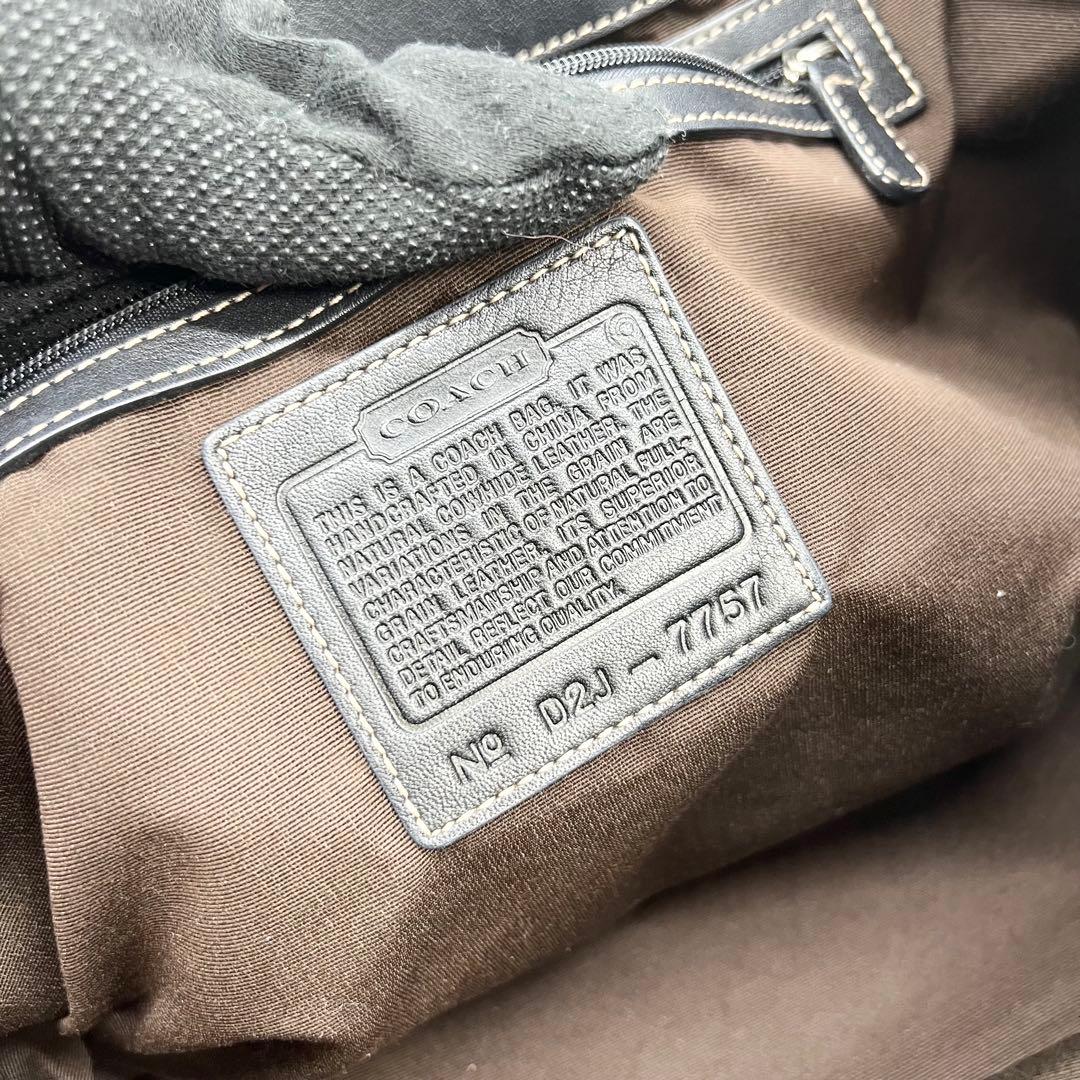 美品✨オールドコーチ　トートバッグ　ビジネス　レザー　ブラック　A4　肩掛け