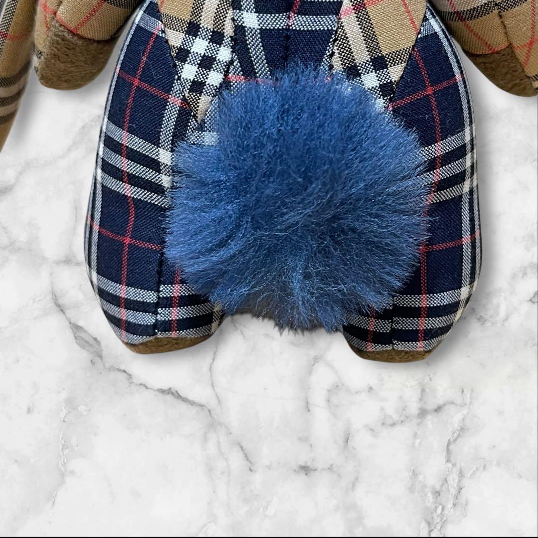 タグ付き！バーバリー チェック柄ラビット うさぎ チャーム コットン レザー