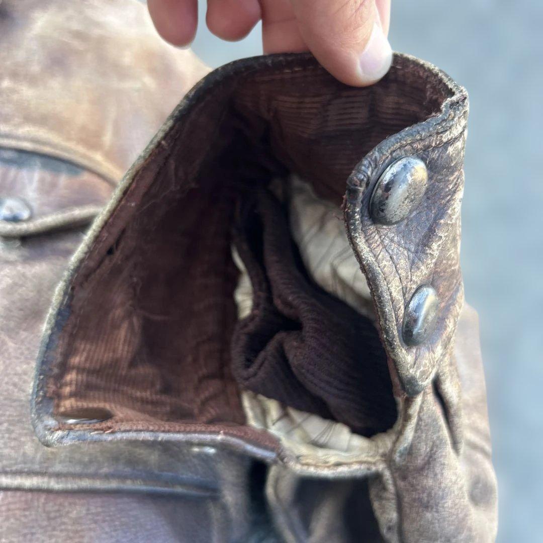 雰囲気抜群 A-2 type 50s イタリア製 leather jacket