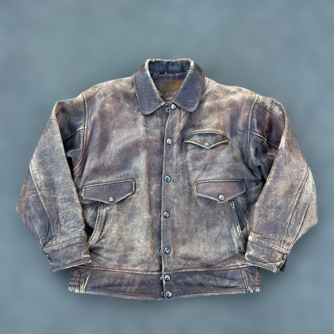 雰囲気抜群 A-2 type 50s イタリア製 leather jacket