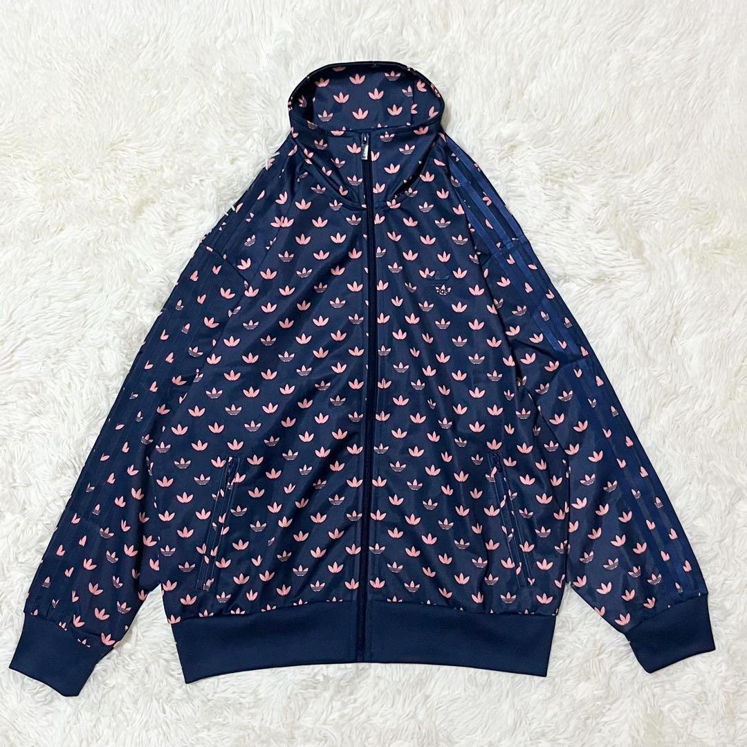 未使用級 アディダス モノグラムファイヤーバードトラックトップ XL ネイビー