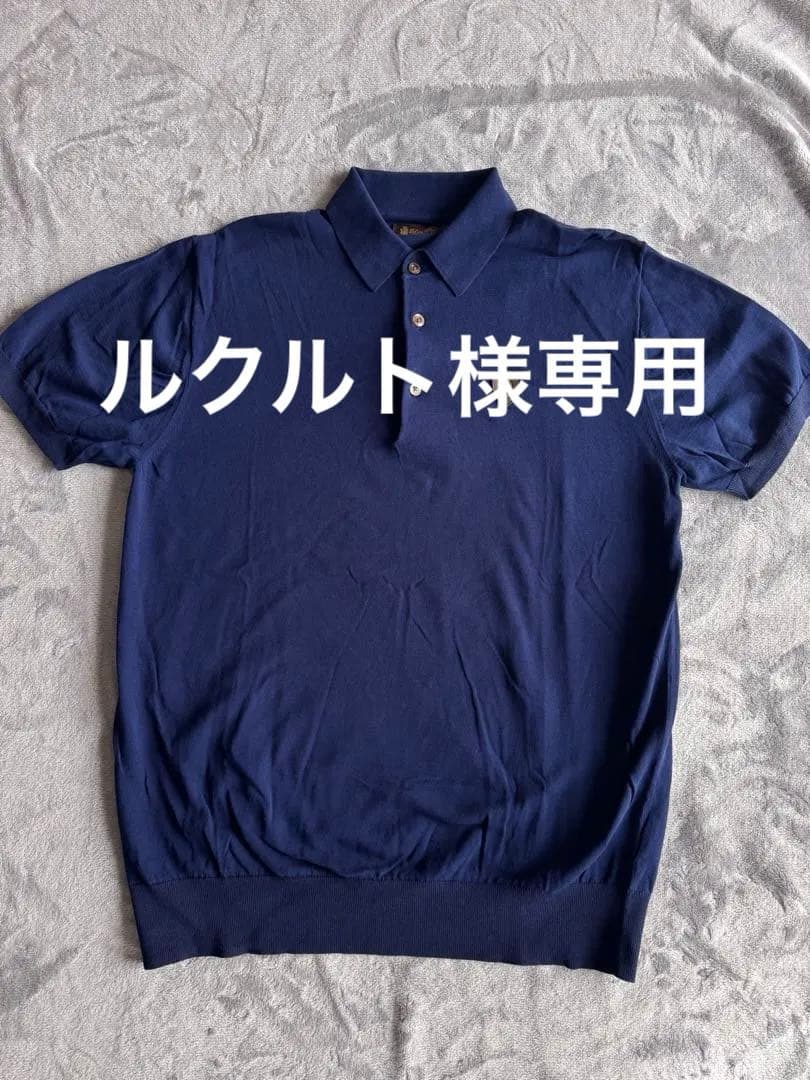 フェリージ　ネイビー ニッポロシャツ エンブレム付き　ゴルフウェア　Lサイズ