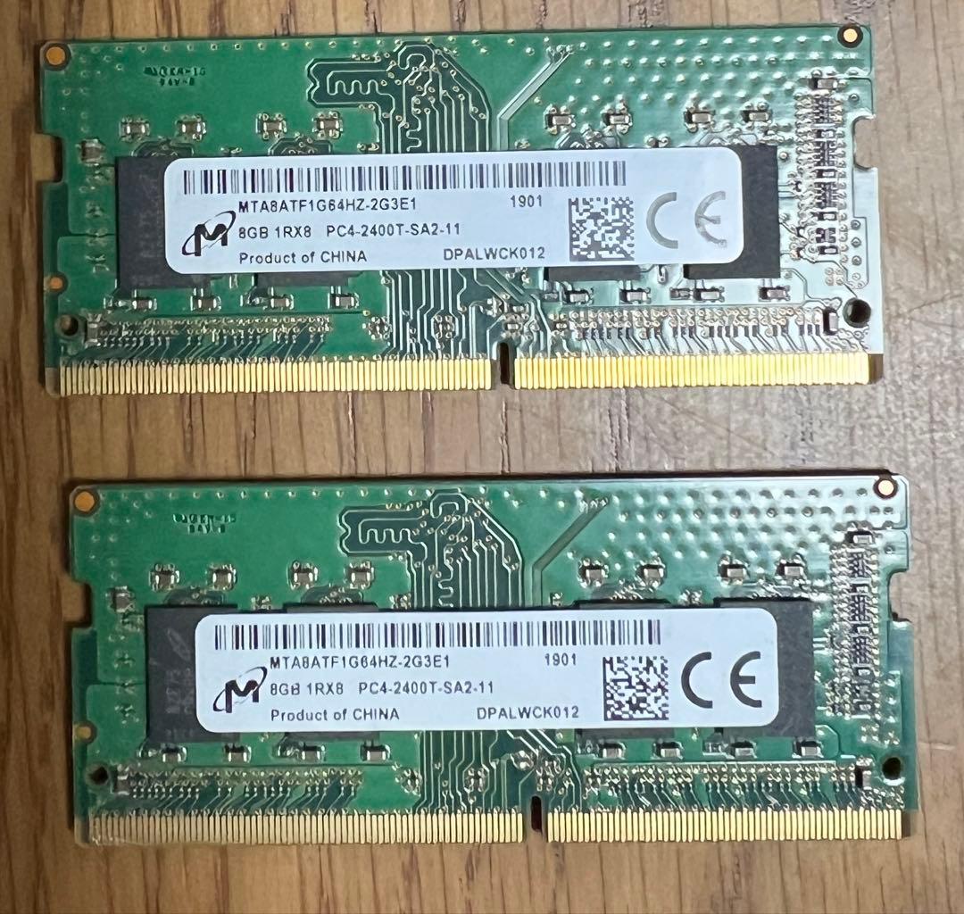 Micron 8GB DDR4 メモリ MT8ATF1G64HZ-2G3E1