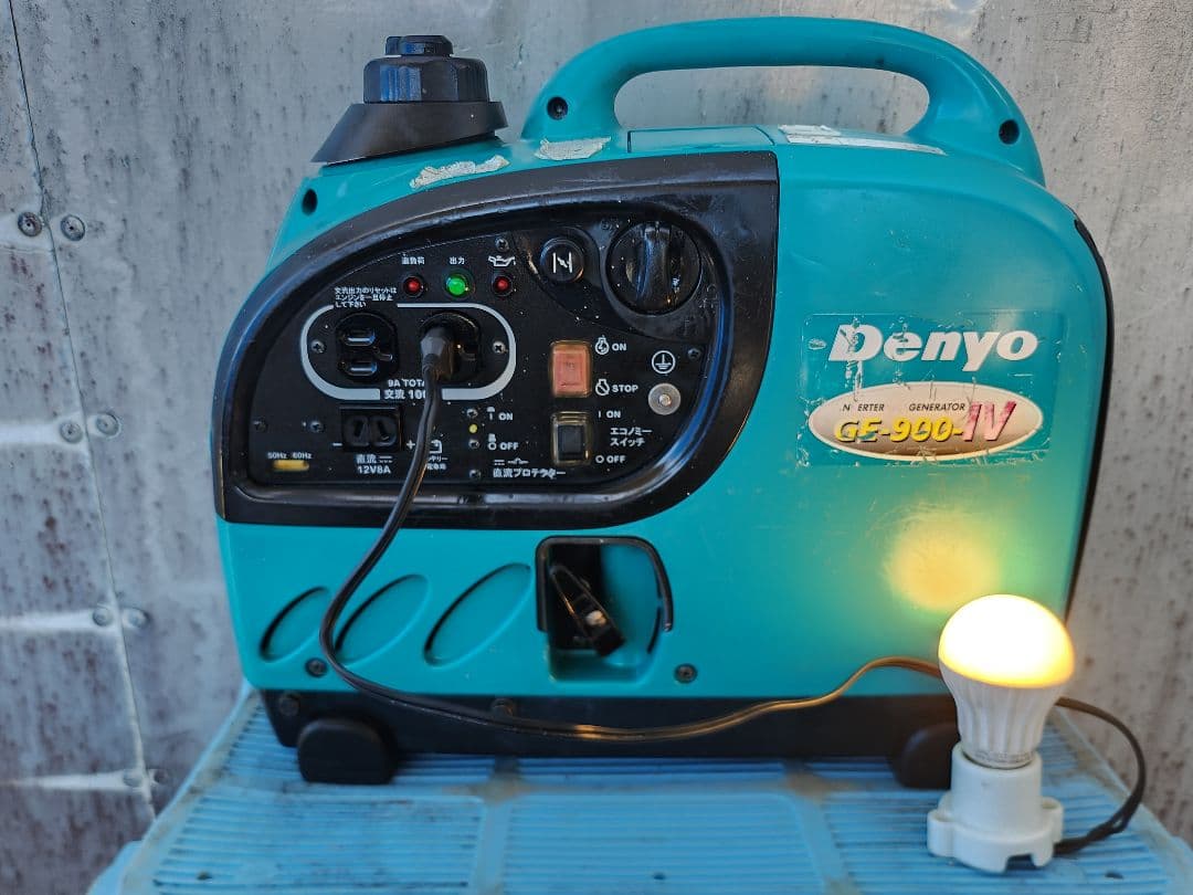 【動作良好・保証付】DENYO インバーター発電機 GE-900-IV(A10)
