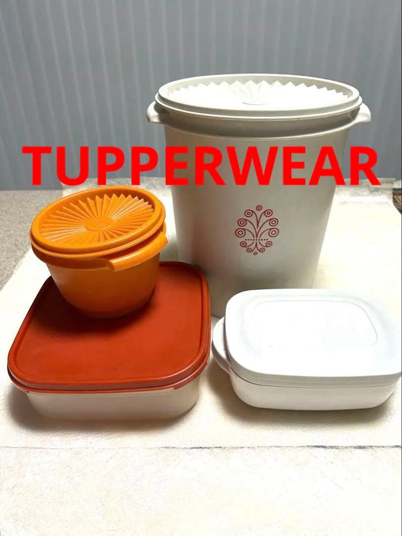 4点TUPPERWEAR タッパーウェア　マキシデコレーター他　保存容器セット