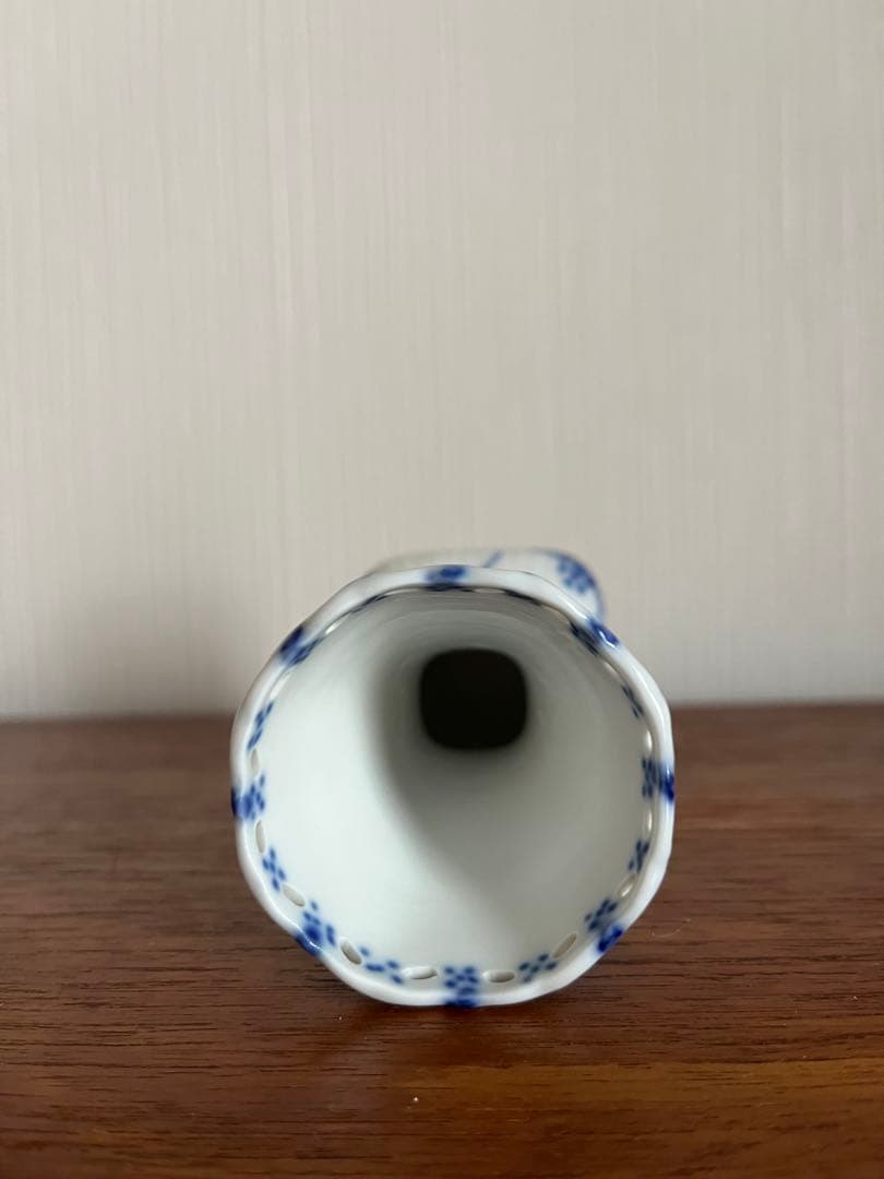 ロイヤルコペンハーゲン ブルーフルーテッド フルレース　花瓶　フラワーベース