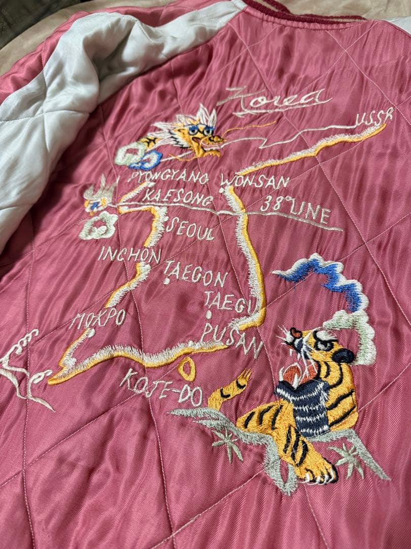 日本製 港商 テーラー東洋 ２面用 別珍 ブッダ 限定スカジャン vintage