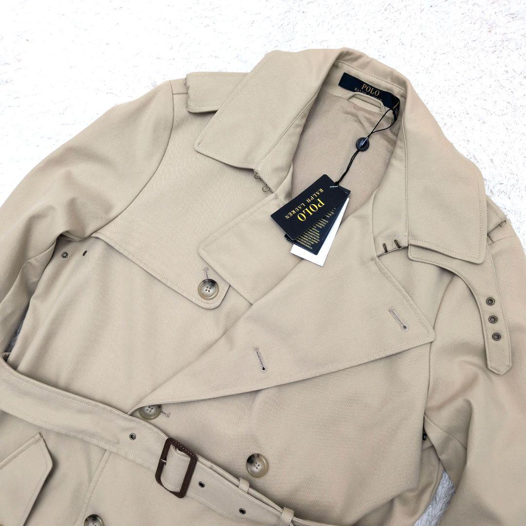 【未使用 タグ付き】ポロラルフローレン　トレンチコート　ロング丈　ベルト　M