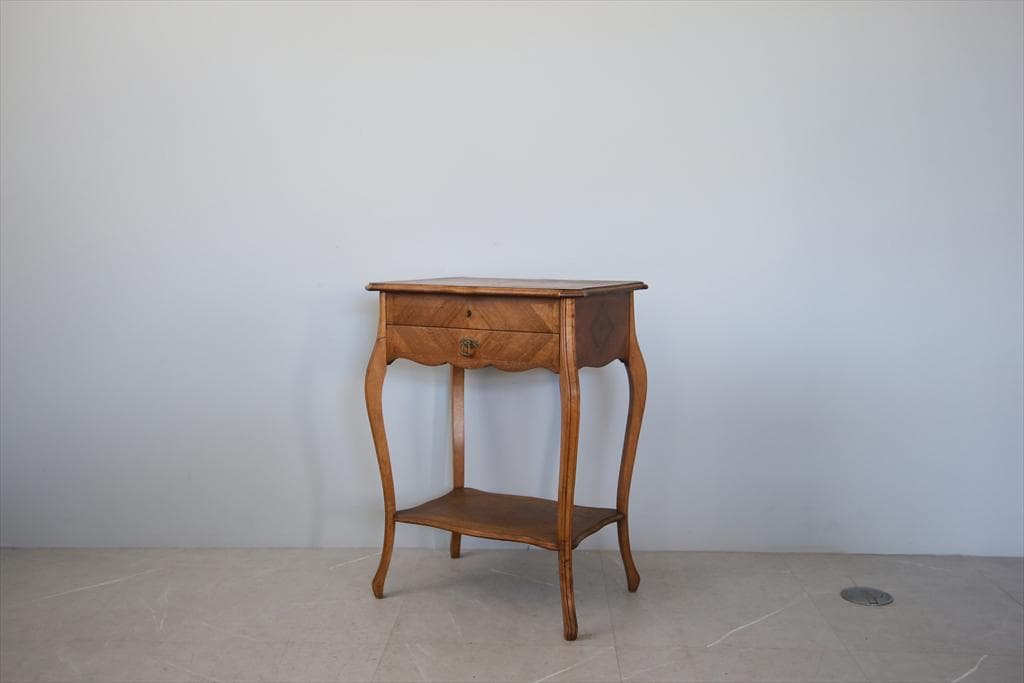 フランスアンティーク◇木製ソーイングテーブル/裁縫箱/机/化粧台(90-195)